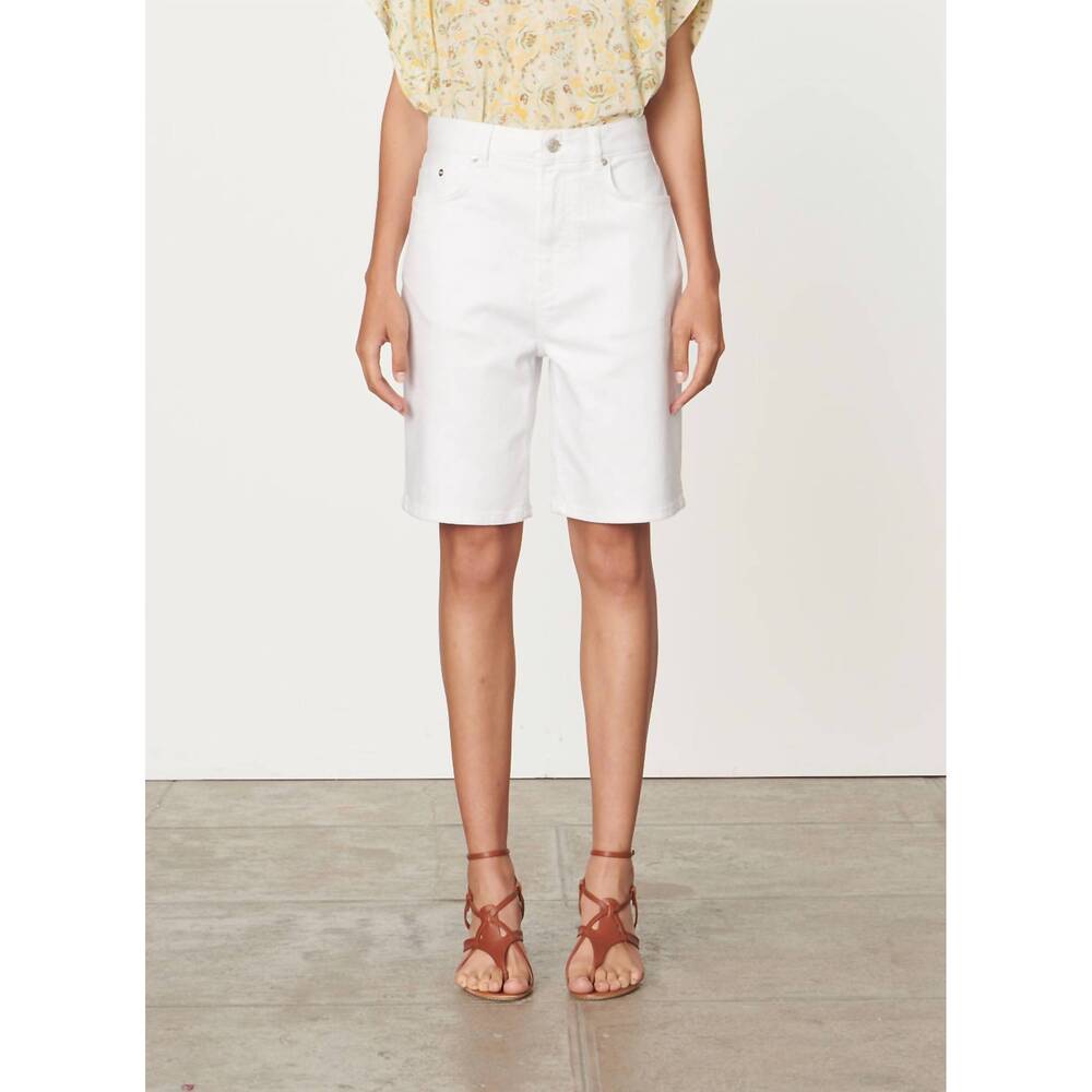 NEW VANESSABRUNO cedric denim shorts in white